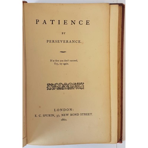 254 - Anon. Patience by Perseverance. 1860. 1st. Gilt cloth. Scarce work on card game 