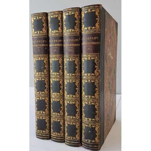 269 - Private Correspondence of Horace Walpole. 1820. 1st edition. 4 volumes. Very fine half calf & gi... 