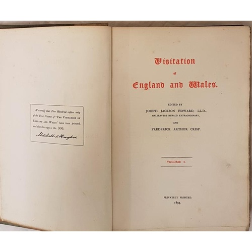 281 - J.J. Howard & Frederick A. Crisp. Visitations of England and Wales. 1893/1902. 10 volumes. Folio... 