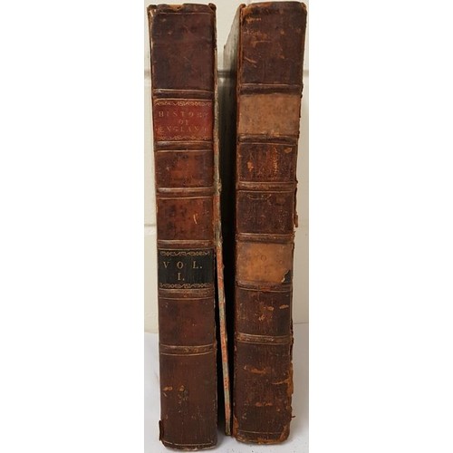 284 - Rapin de Thoyras. The History of England from The Earliest Periods. c. 1800. 2 volumes. Folio. Numer... 