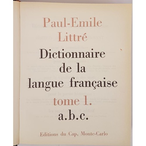 291 - Dictionnaire De La Langue Française - En 4 tomes - Tomes 1 + 2 + 3 + 4. Littré Paul-Emile Published ... 