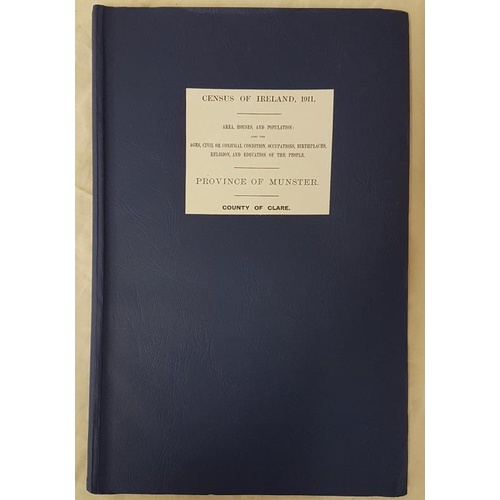 302 - Census of Ireland. 1911. Province of Munster – County Clare. Blue wrappers