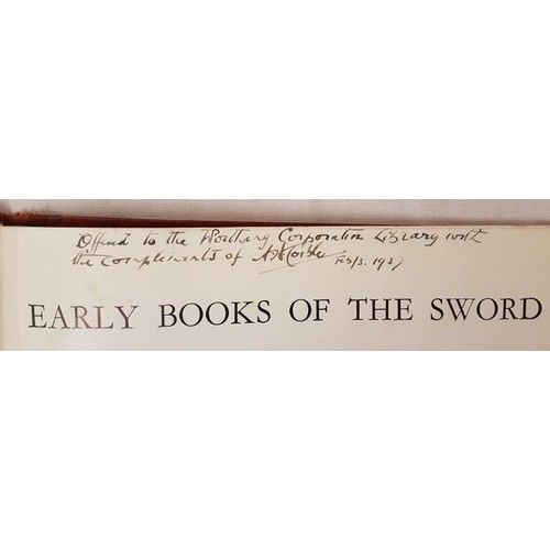 305 - C. R. Cammell. Early Books of the Sword. 1936. Illustrated. Ex library A.H. Corble – British S... 