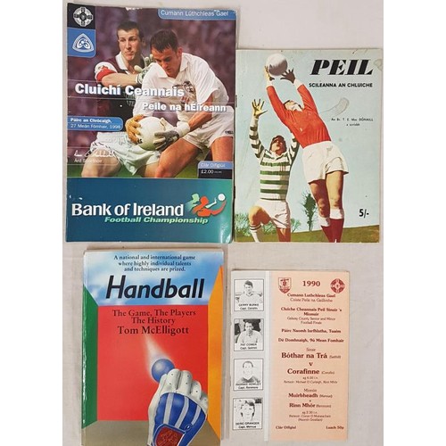 318 - T.E.MacDonaill . Peil and T. McElligott. Handball. 1984, All Ireland Football Final Programme 1998 &... 