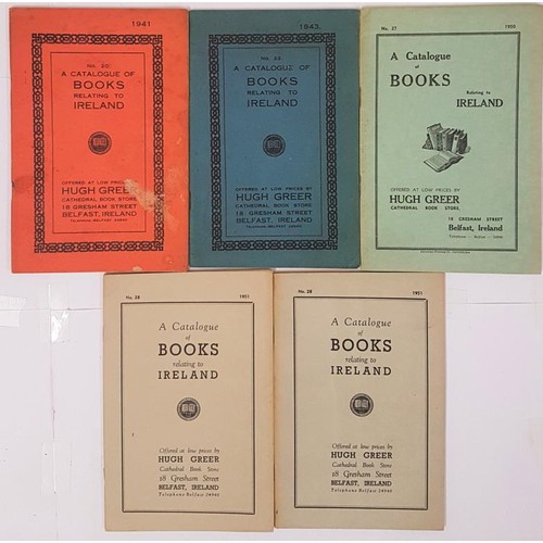 370 - Hugh Greer Book Catalogues - 1941, 1943, 1950, 1951 x 2 (5)