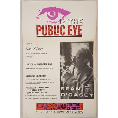 376 - In The Public Eye -Salute To Sean O'Casey On His Eighty-Third Birthday - March 30th. Under A Colored... 