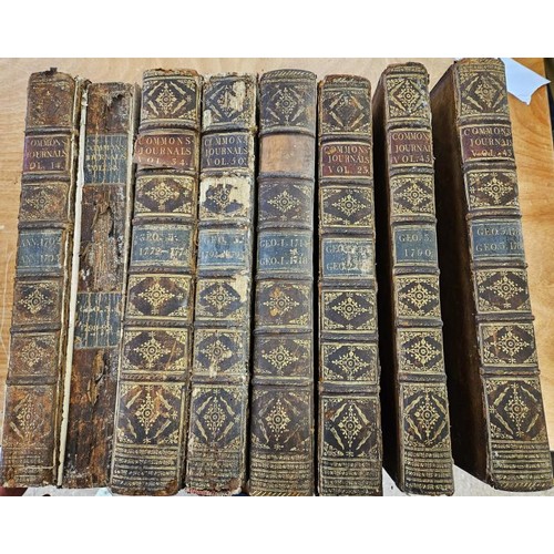 388 - House of Commons Journals Printed at the House of Commons 8 Vol. c.1702-1790