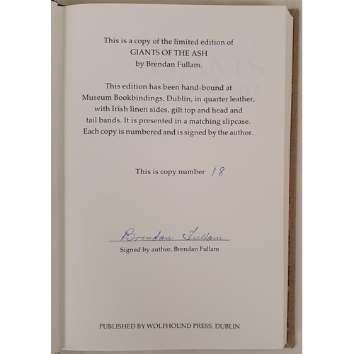 89 - Limited Edition, numbered and signed, hand-bound by Museum Bookbinders in quarter leather. Giants of... 