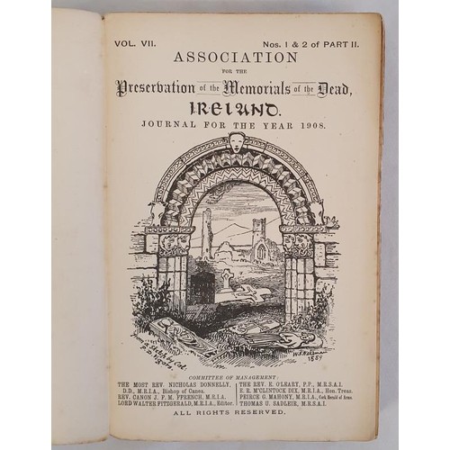 118 - Journal - Association For the Preservation of the Memorials of the Dead - Ireland. 1908. Numbers 1 a... 