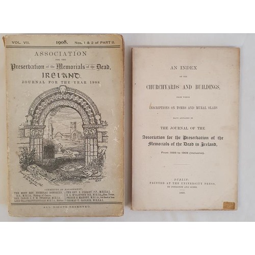 118 - Journal - Association For the Preservation of the Memorials of the Dead - Ireland. 1908. Numbers 1 a... 