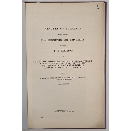 126 - Minutes of Evidence taken before The Committee For Privileges to whom the petition of The Right Hono... 