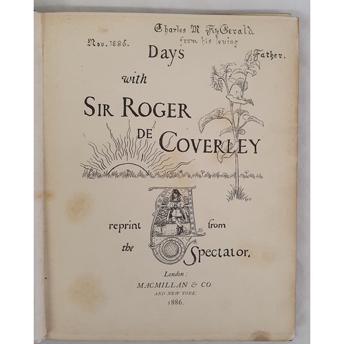 131 - DAYS WITH SIR ROGER DE COVERLEY A Reprint from 