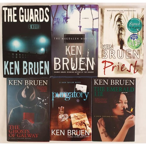 151 - One signed Ken Bruen (PB) book – The Priest and Five other (HB) books of his. The Ghosts of Ga... 