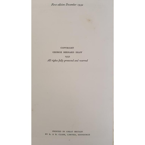 169 - The Adventures of the Black Girl in Her Search for God SHAW, Bernard Published by Constable & Co... 