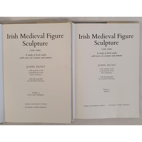 190 - Irish Medieval Figure Sculpture 1200-1600, Vol 1-2 by John Hunt, d/js (2)