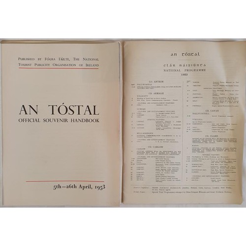 223 - An Tóstal: Ireland at Home 1953 National Programme April 5th - April 26th; A Tóstasl O... 