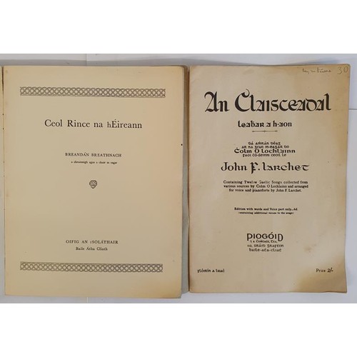 242 - Ceol Rince na hEireann by Breandán Breathnach and An Claisceadal, Leabhar a h-Aon, containing... 