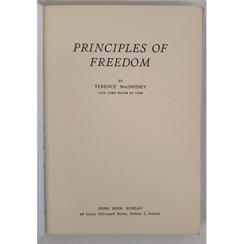 269 - Terence MacSwiney. Principles of Freedom. 1954. Pictorial wrappers with interesting ephemera re Lond... 