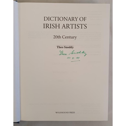 294 - Special edition of Dictionary of Irish Artists in the 20th Century by Theo Snoddy. Wolfhound Press. ... 