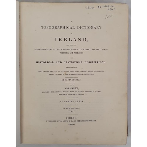 320 - A topographical dictionary of Ireland : comprising the several counties, cities, boroughs, corporate... 