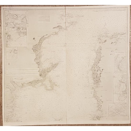 330 - Sea Charts: Irish Channel South (1833); Ireland-Brattin Head to Wexford (1899); and Scotland - Coast... 