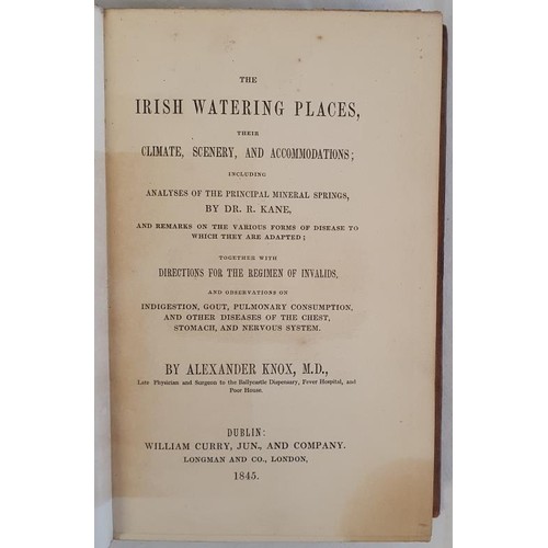 345 - [George Noble Plunkett’s copy]. Irish Watering Places, Climate, Scenery and Accommodations. In... 