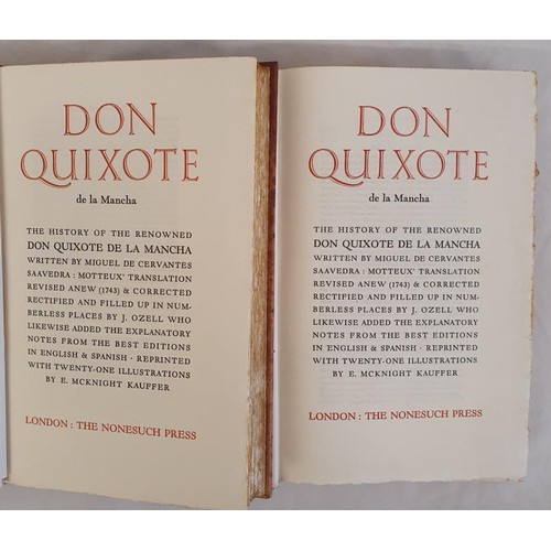 365 - Miguel de Cervantes. Don Quixote. London Nonesuch Press. 1930. 2 volumes. Limited edition. Illustrat... 