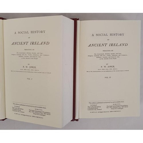 370 - A Social History of Ancient Ireland, Treating of Government, Religion, Law, Art, Trade, Manners and ... 