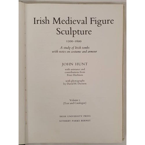 386 - Irish Medieval Figure Sculpture 1200 – 1600 by John Hunt. Irish University Press. 1974. Superb... 