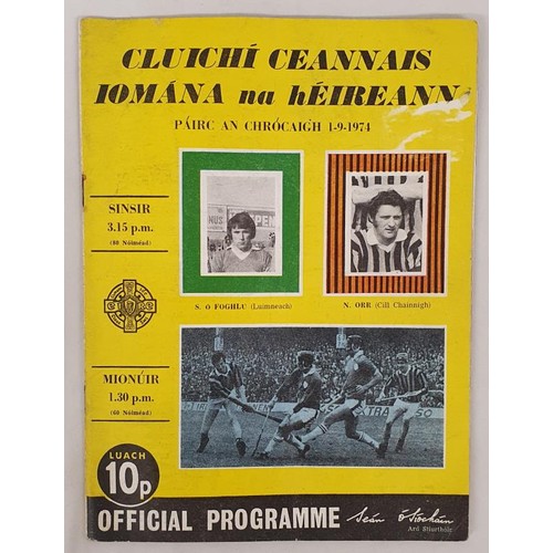 390 - GAA; All Ireland Final Hurling Programme 1974, Limerick V Kilkenny