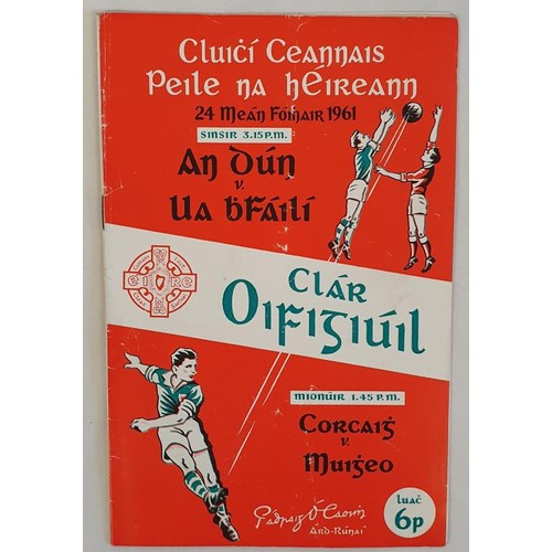 398 - All Ireland GAA Football Final Programme Down v Offaly 1961. Down successful defence of their title.