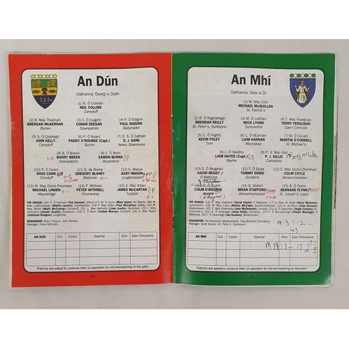 402 - GAA; All Ireland Final Football Programme 1991, Down V Meath