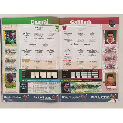 404 - GAA; All Ireland Final Football Programme and the All Ireland Football Final Replay. 2000, Kerry V G... 