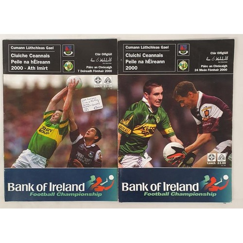 404 - GAA; All Ireland Final Football Programme and the All Ireland Football Final Replay. 2000, Kerry V G... 