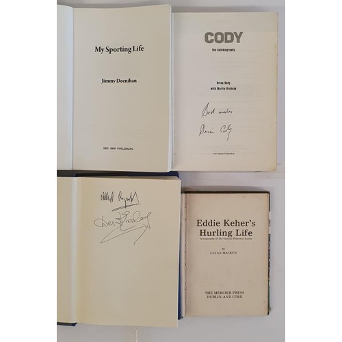 415 - 4 Sporting Interest Books- Eddie Keher's Hurling Life by Ultan Macken SIGNED with 25 other Signature... 