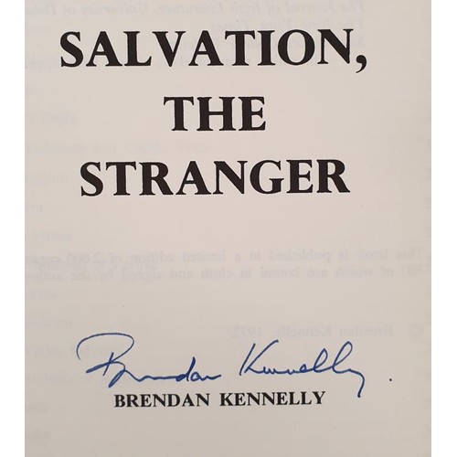 433 - Brendan Kennelly, Salvation the Stranger, 1972, one of 200 cloth signed by the author, dj, vg; Selec... 