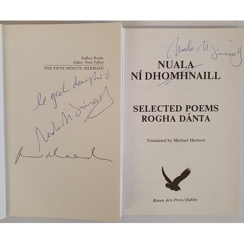 435 - Nuala Ní Dhomhnaill; The Fifty Minute Mermaid translated by Paul Muldoon, signed by both Nual... 