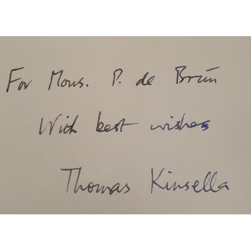 440 - Another September by Kinsella, Thomas Published by Dolmen Press, Dublin, 1958 SIGNED with an inscrip... 