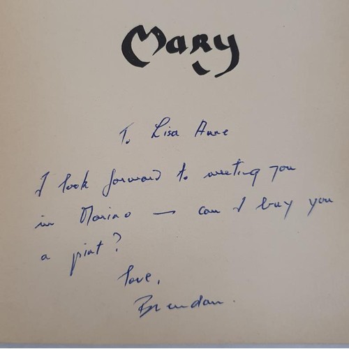 443 - Irish Interest: Mary by Brendan Kennelly SIGNED twice (once with an inscription asking a female frie... 