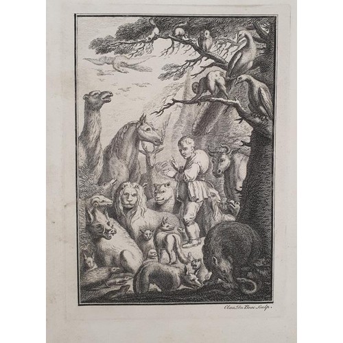 449 - Faerne, Gabriel Cent Fables .. des anciens auteurs London: 1743 quarto, superb copper engraved illus... 