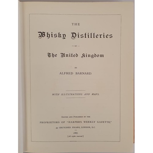 452 - Alfred Barnard, The Whisky Distilleries of the United Kingdom. Large 4to, 1969 ed with dj; vg. Inclu... 