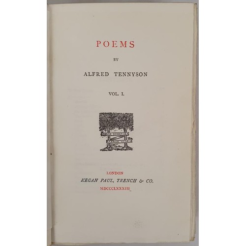 453 - Tennyson, Alfred Four volumes beautifully printed by the Chiswick Press for Kegan Paul Trenck 1880-1... 