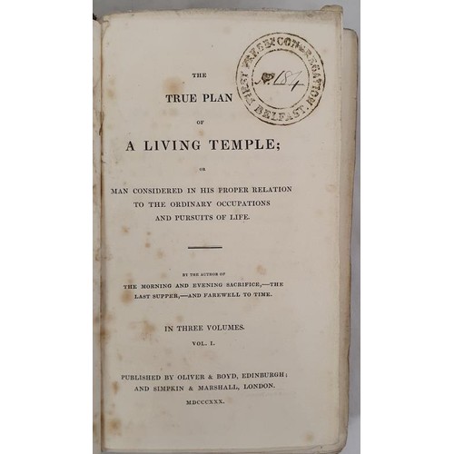 456 - Religion, Philosophy] Wright, T.R. The True Plan for a Living Temple; or Man considered in his prope... 