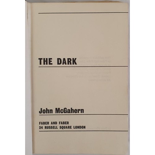 457 - John McGahern The Dark 1965 1st Ed. HB DJ