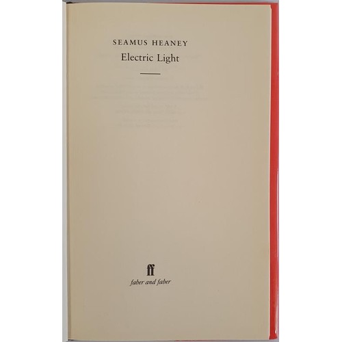 464 - Seamus Heaney; Electric Light, first edition, first print HB, Faber 2001