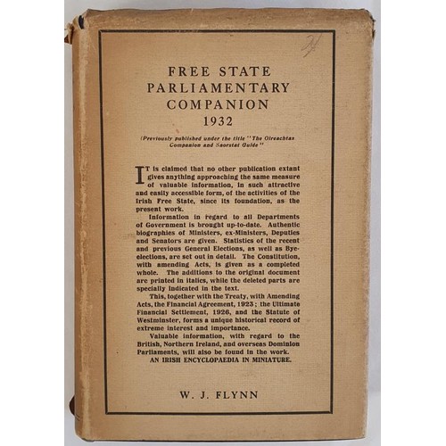 474 - Free State Parliamentary Companion 1932. The Talbot Press. ‘enlarged form’. Reflects the... 