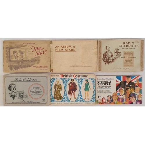 499 - 6 Collectors cards Albums. An Album of Film Stars, Famous People 1869-1969, British Costumes, An Alb... 