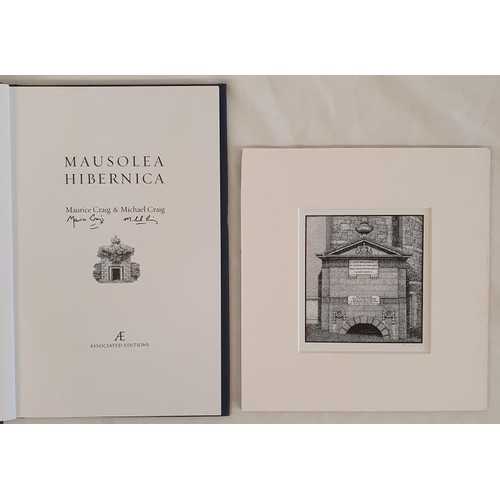 500 - Mausolea Hibernica by Maurice and Michael Craig SIGNED by both with a signed black and white engravi... 