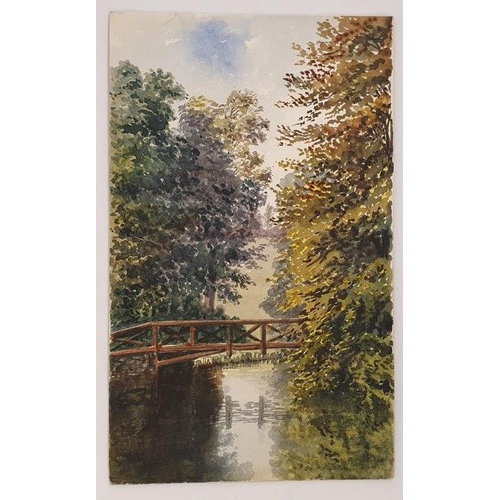 501 - Watercolour: Allardstown Bridge, County Louth by G Forttesue c.1875 (Signed Verso) 10