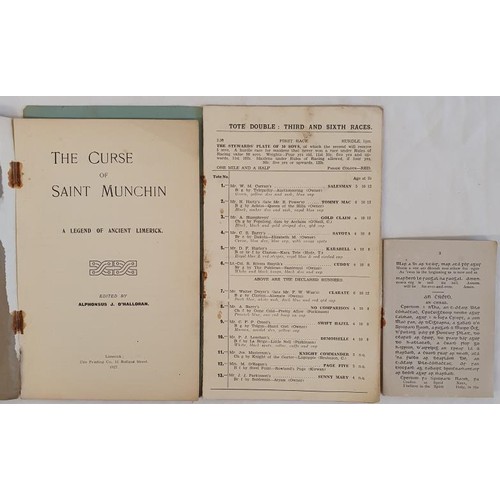 511 - Limerick rarities. The Curse of Saint Munchin a Legend of Ancient Limerick edited by Alphonsus J. O&... 